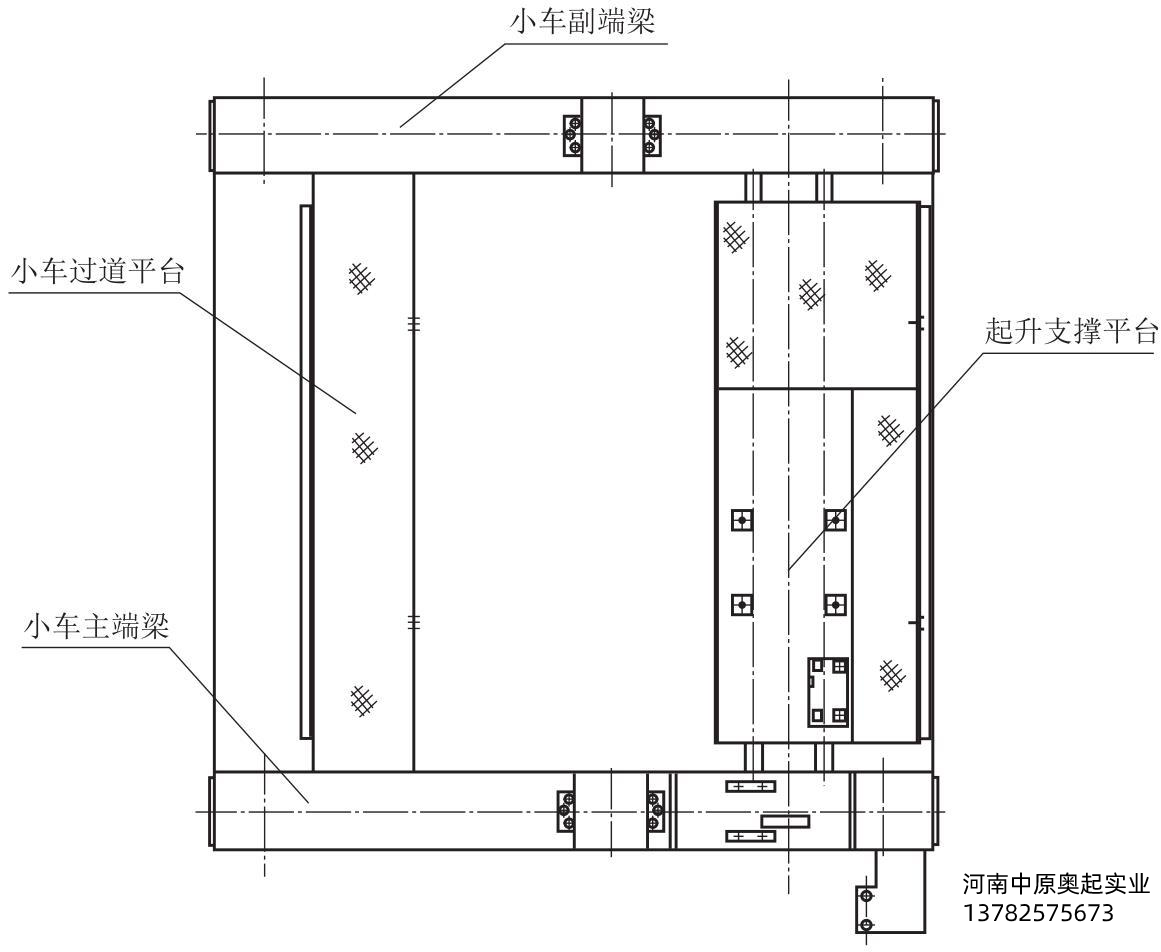 圖3-19減速器帶三支點支承的中歐式小車架